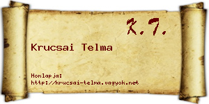 Krucsai Telma névjegykártya